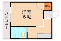 福岡県飯塚市立岩(マンション)の賃貸物件203の間取り