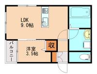 リアンコート飯塚301の間取り