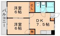 福岡県北九州市八幡西区引野3丁目(マンション)の賃貸物件403の間取り