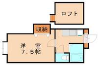 福岡県北九州市八幡西区則松5丁目(アパート)の賃貸物件101の間取り
