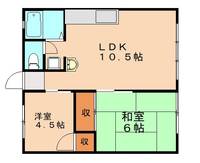 福岡県北九州市八幡西区鳴水町(アパート)の賃貸物件102の間取り