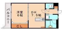 福岡県北九州市八幡西区藤田2丁目(マンション)の賃貸物件303の間取り