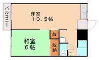 福岡県北九州市八幡西区則松4丁目(アパート)の賃貸物件202の間取り