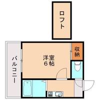 福岡県北九州市八幡西区東筑1丁目(アパート)の賃貸物件204の間取り