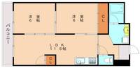 福岡県北九州市八幡西区東折尾町(マンション)の賃貸物件104の間取り
