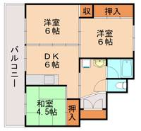 福岡県遠賀郡水巻町古賀2丁目(マンション)の賃貸物件1-202の間取り