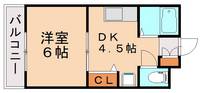 福岡県北九州市八幡西区医生ケ丘(アパート)の賃貸物件101の間取り