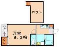 福岡県北九州市八幡西区本城学研台1丁目(アパート)の賃貸物件103の間取り