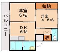 福岡県中間市大字垣生(マンション)の賃貸物件506の間取り