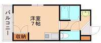 福岡県北九州市八幡西区東筑1丁目(マンション)の賃貸物件312の間取り