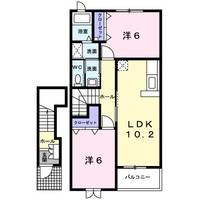 福岡県遠賀郡遠賀町大字別府(アパート)の賃貸物件203の間取り