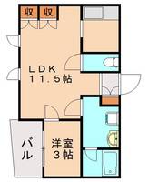 福岡県北九州市小倉北区馬借3丁目(マンション)の賃貸物件302の間取り