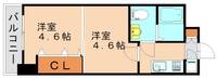 福岡県北九州市小倉北区京町4丁目(マンション)の賃貸物件205の間取り