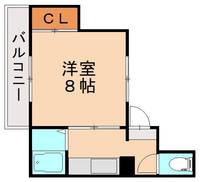 福岡県北九州市戸畑区中原西1丁目(マンション)の賃貸物件307の間取り
