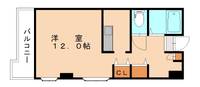 福岡県北九州市小倉北区弁天町(マンション)の賃貸物件401の間取り