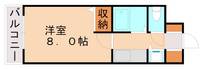福岡県北九州市小倉北区吉野町(マンション)の賃貸物件801の間取り
