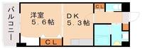 福岡県北九州市小倉北区中津口1丁目(マンション)の賃貸物件906の間取り