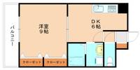 福岡県北九州市小倉南区北方2丁目(マンション)の賃貸物件701の間取り