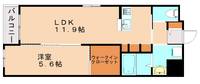 福岡県福岡市博多区麦野6丁目(マンション)の賃貸物件305の間取り