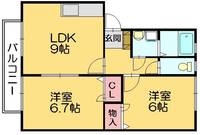 サンワード篠栗ⅡA202の間取り