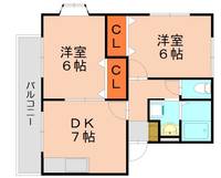 ルート浦園Ⅵ202の間取り