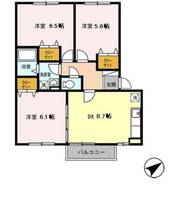 ラ・プリミエール城東Bの間取り