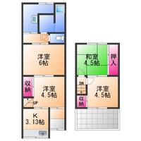 大阪府高石市加茂1丁目(一戸建)の賃貸物件の間取り