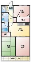千葉県松戸市小金原5丁目(マンション)の賃貸物件の間取り