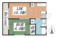 コーポ柳0201の間取り