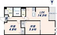 大阪府東大阪市稲田本町1丁目(アパート)の賃貸物件の間取り