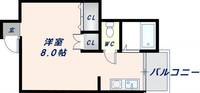 大阪府東大阪市西上小阪(マンション)の賃貸物件の間取り
