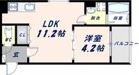 大阪府東大阪市友井2丁目(アパート)の賃貸物件の間取り