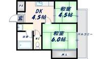 大阪府東大阪市中小阪5丁目(マンション)の賃貸物件の間取り