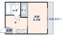 大阪府東大阪市下小阪1丁目(マンション)の賃貸物件の間取り