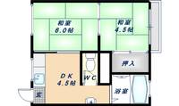 大阪府東大阪市永和1丁目(アパート)の賃貸物件の間取り