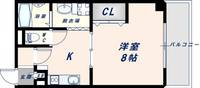 大阪府東大阪市足代2丁目(マンション)の賃貸物件701の間取り