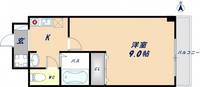 大阪府東大阪市高井田本通7丁目(マンション)の賃貸物件の間取り
