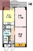 大阪府大阪市平野区長吉長原4丁目(マンション)の賃貸物件の間取り