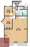 大阪府豊中市熊野町4丁目(マンション)の賃貸物件の間取り