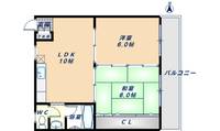 大阪府東大阪市友井4丁目(マンション)の賃貸物件の間取り