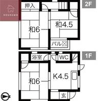 大阪府東大阪市旭町(一戸建)の賃貸物件の間取り