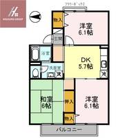 大阪府八尾市東山本新町4丁目(アパート)の賃貸物件の間取り