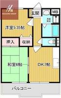 大阪府八尾市恩智北町1丁目(マンション)の賃貸物件の間取り
