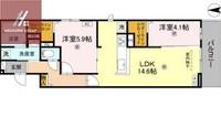 大阪府八尾市西山本町2丁目(アパート)の賃貸物件の間取り