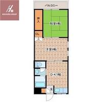 大阪府大阪市平野区瓜破1丁目(マンション)の賃貸物件の間取り