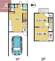 大阪府八尾市松山町1丁目(テラスハウス)の賃貸物件の間取り