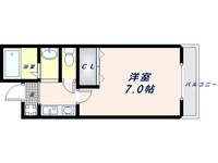 大阪府東大阪市柏田西1丁目(マンション)の賃貸物件の間取り