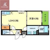 大阪府東大阪市御厨2丁目(アパート)の賃貸物件の間取り