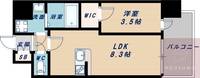 レジュールアッシュ三国本町の間取り