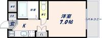 大阪府東大阪市長田東1丁目(マンション)の賃貸物件の間取り